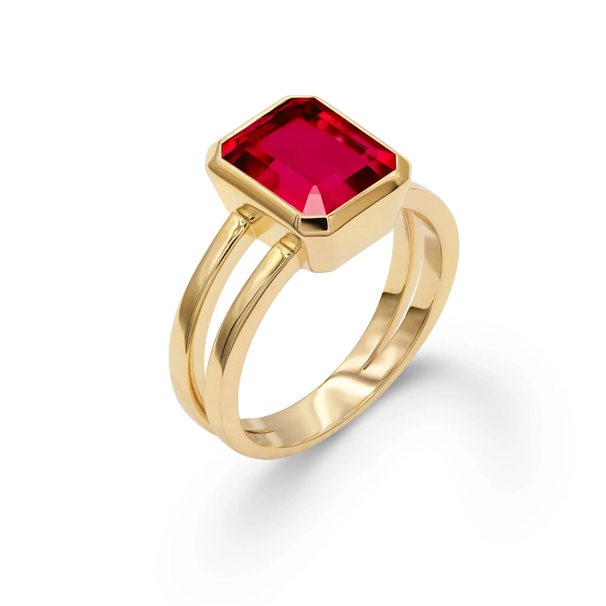 Warren Vertical Ruby Ring in 14k Gold (July) sold by Haverhill product image thumbnail 4