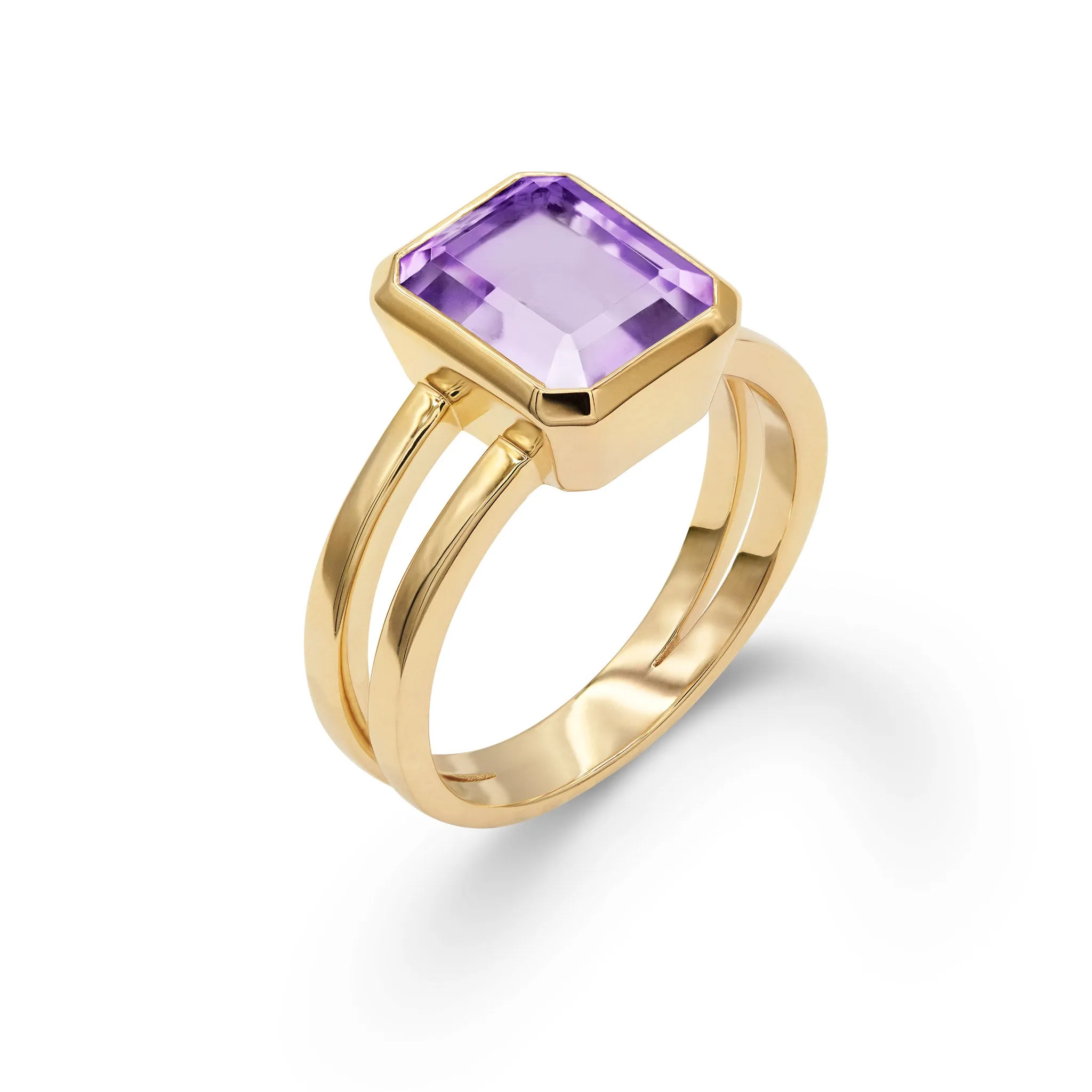 Warren Vertical Amethyst Ring in 14k Gold (February) sold by Haverhill product image thumbnail 4