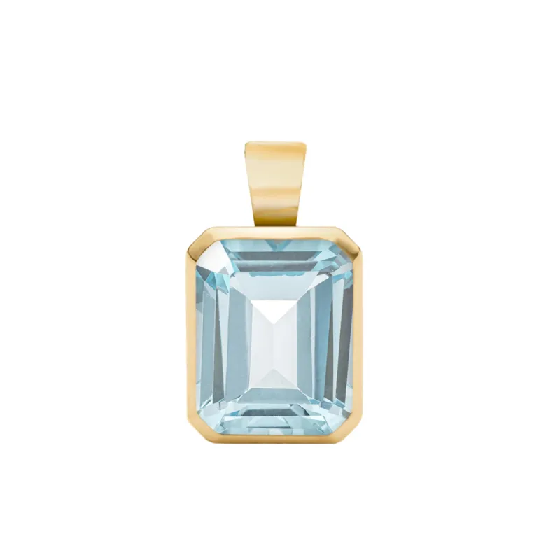 Warren Nantucket Blue Topaz Pendant in 14k Gold (December) sold by Haverhill