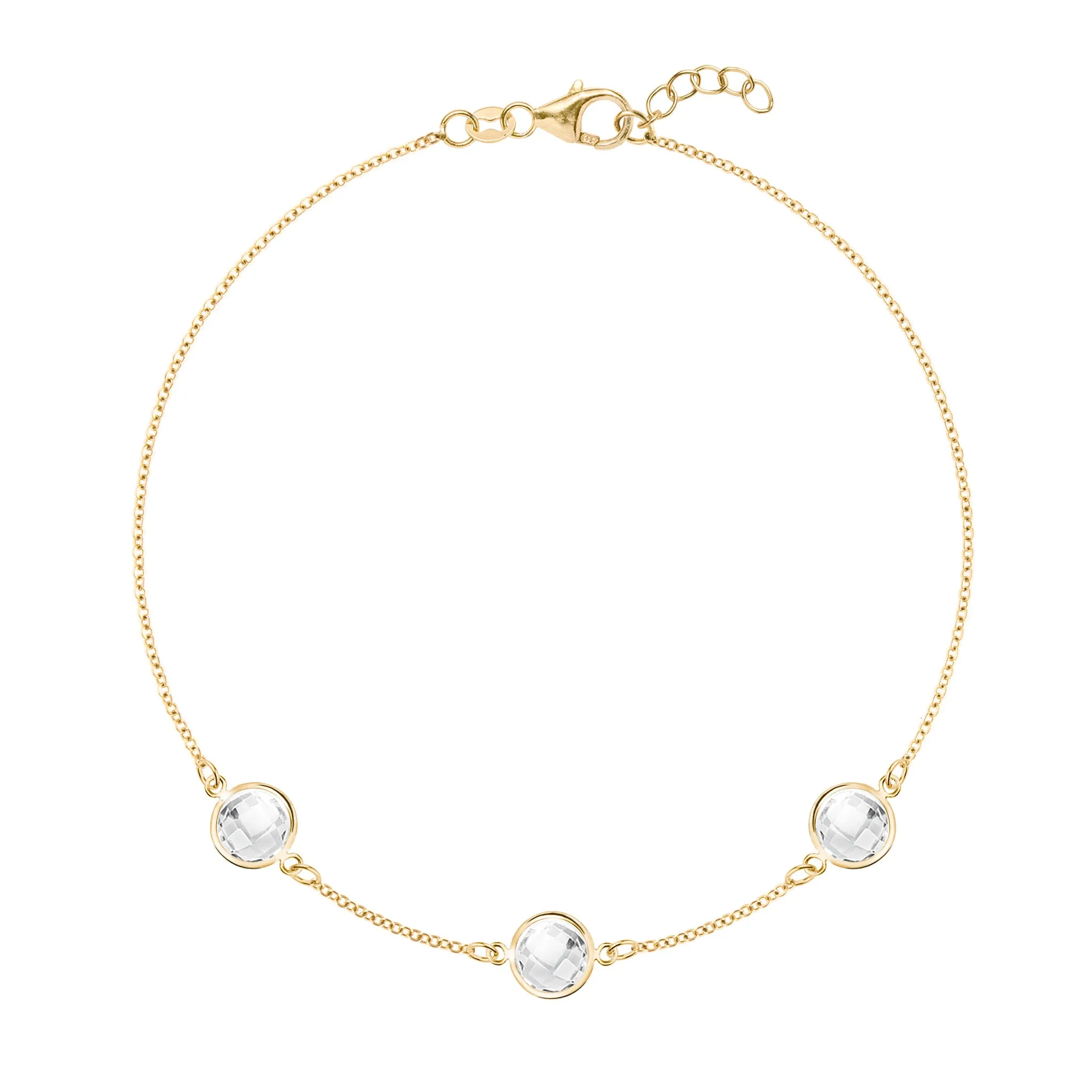 Grand 3 Birthstone Bracelet in 14k Gold sold by Haverhill