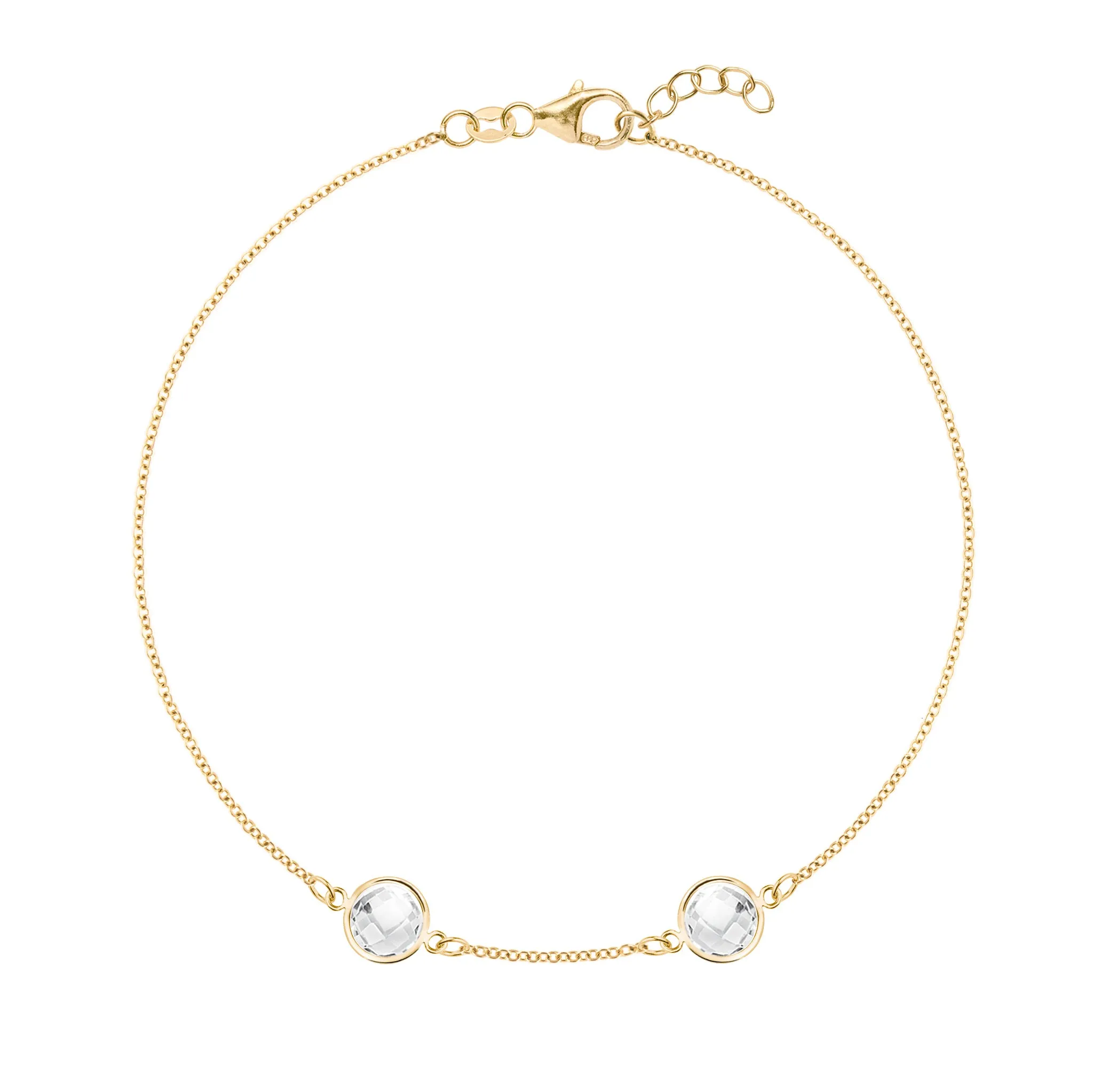 Grand 2 Birthstone Bracelet in 14k Gold sold by Haverhill