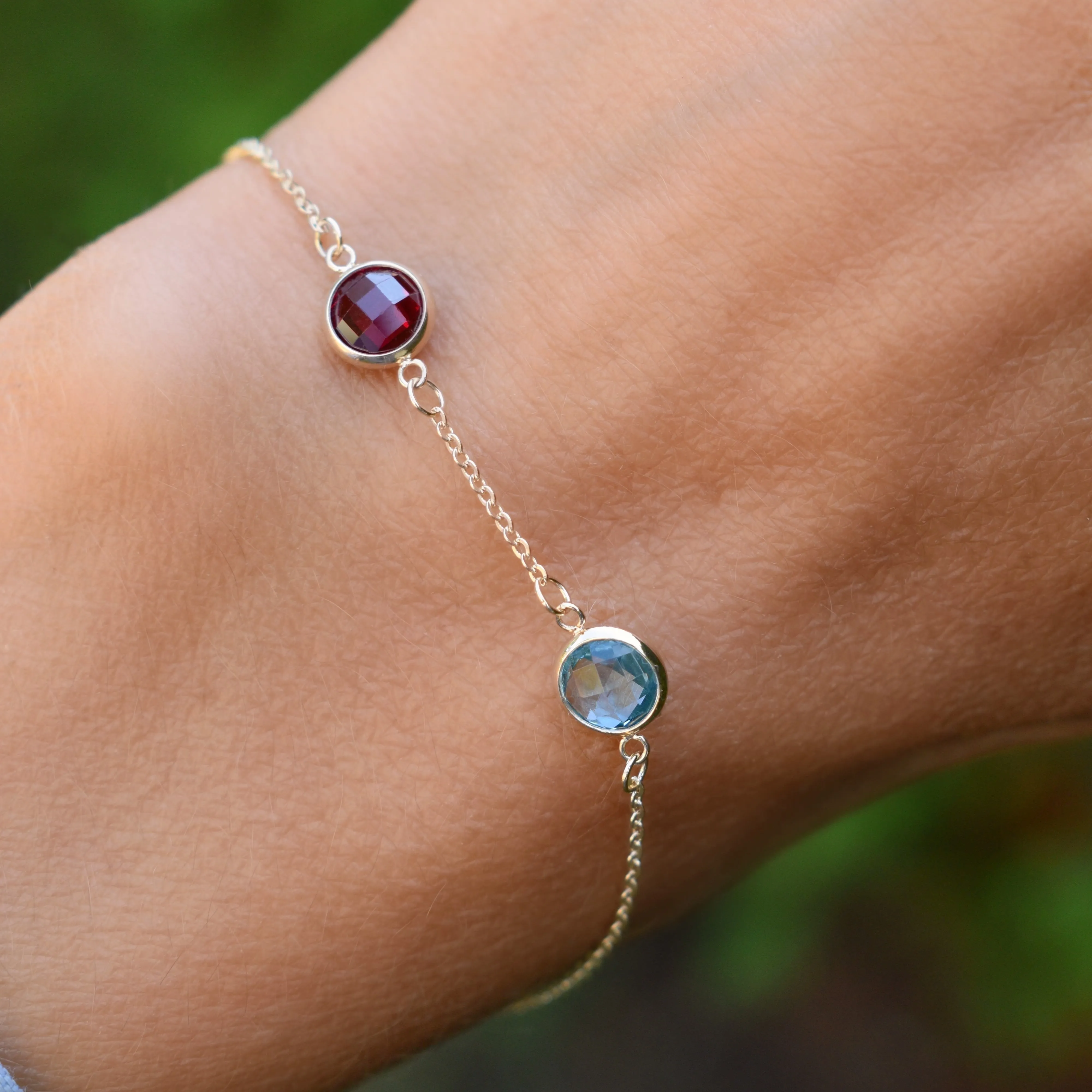 Grand 2 Birthstone Bracelet in 14k Gold sold by Haverhill product image thumbnail 3