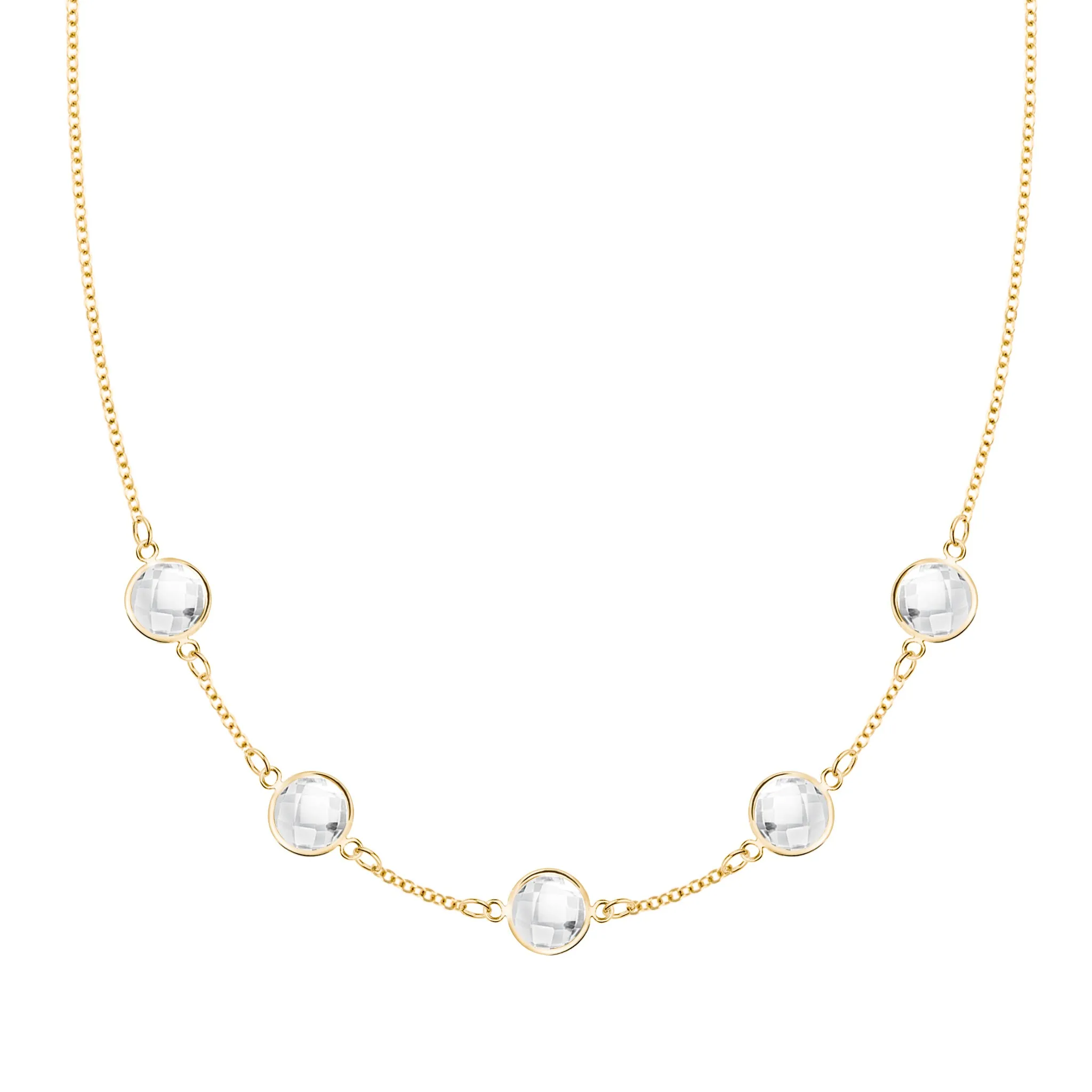 Grand 5 Birthstone Necklace in 14k Gold sold by Haverhill