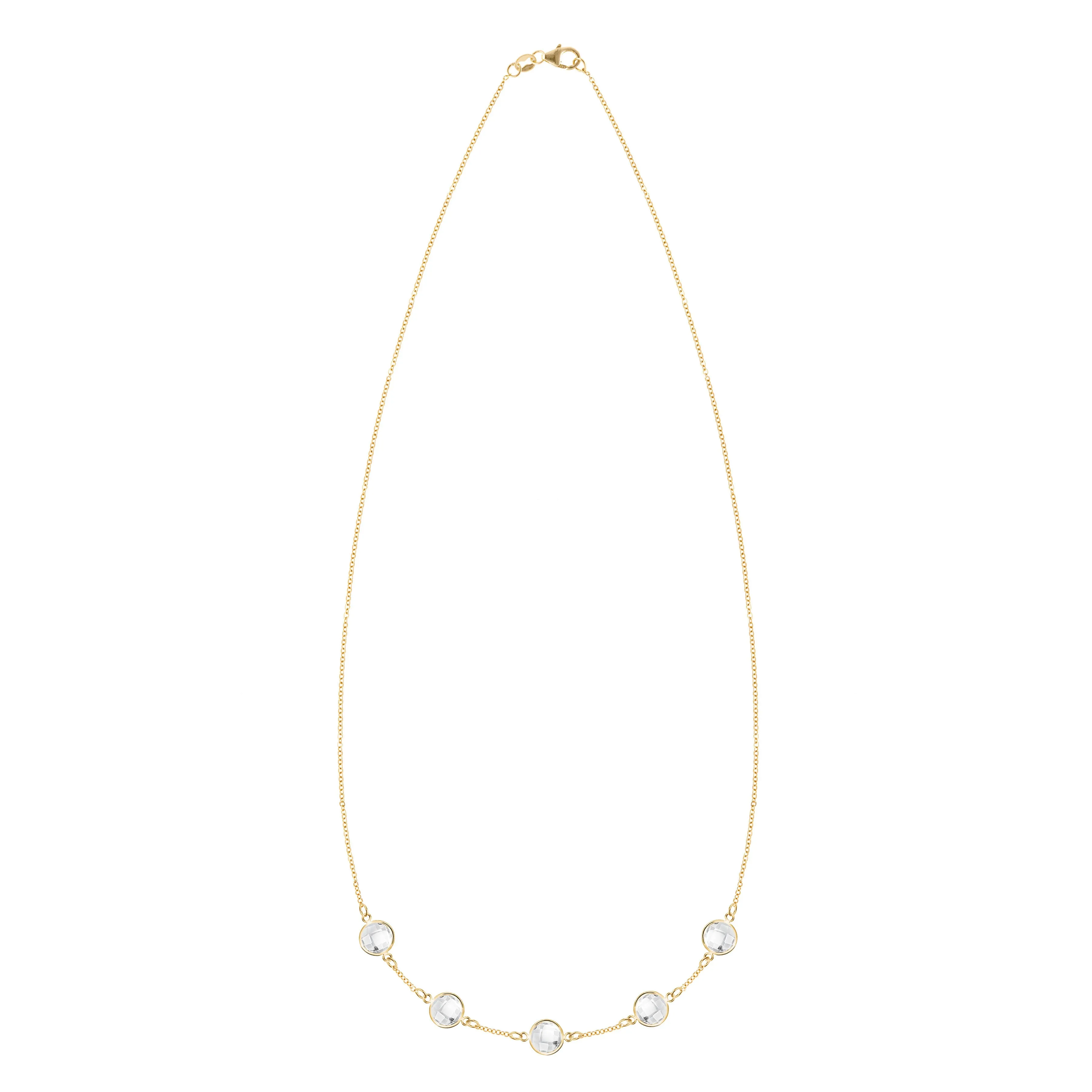 Grand 5 Birthstone Necklace in 14k Gold sold by Haverhill product image thumbnail 4