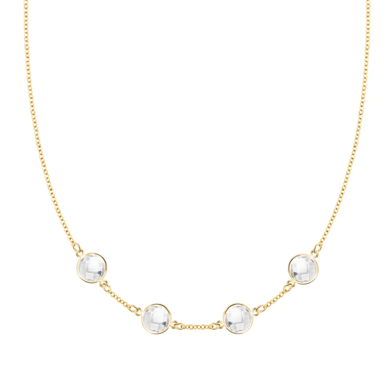 Grand 4 Birthstone Necklace in 14k Gold sold by Haverhill