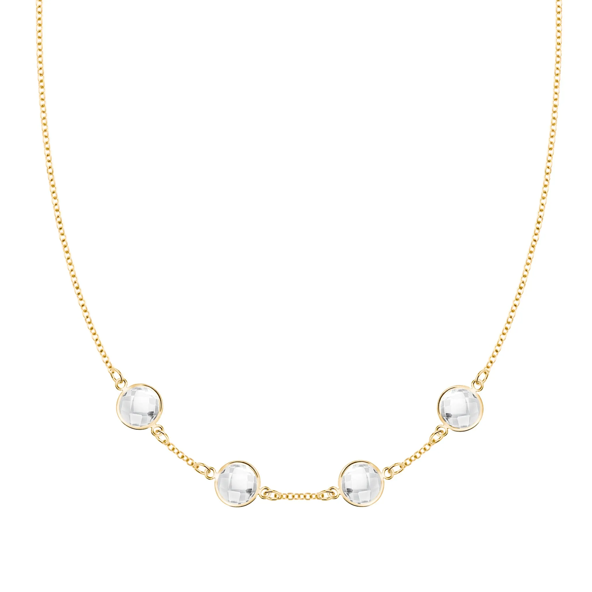 Grand 4 Birthstone Necklace in 14k Gold sold by Haverhill