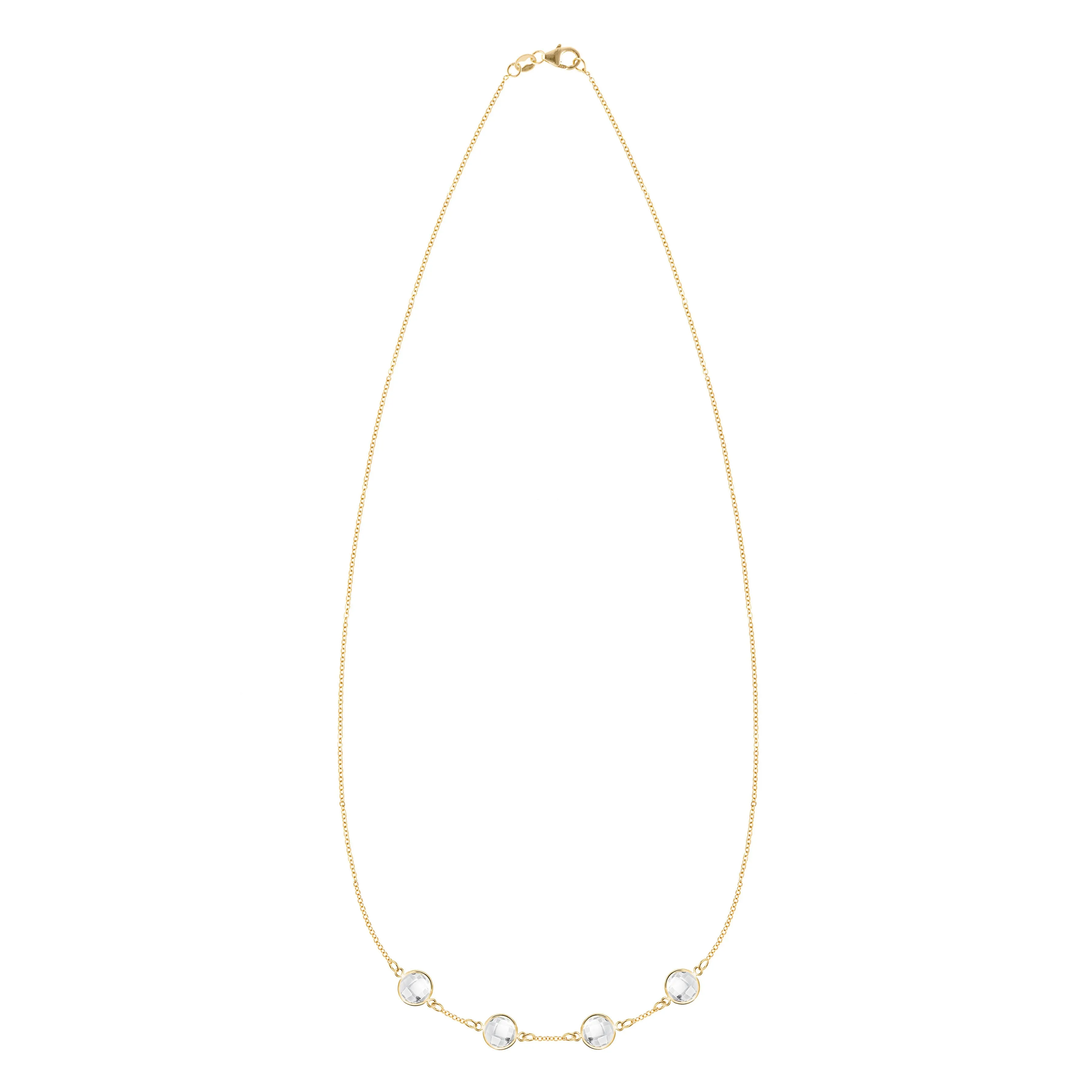 Grand 4 Birthstone Necklace in 14k Gold sold by Haverhill product image thumbnail 4