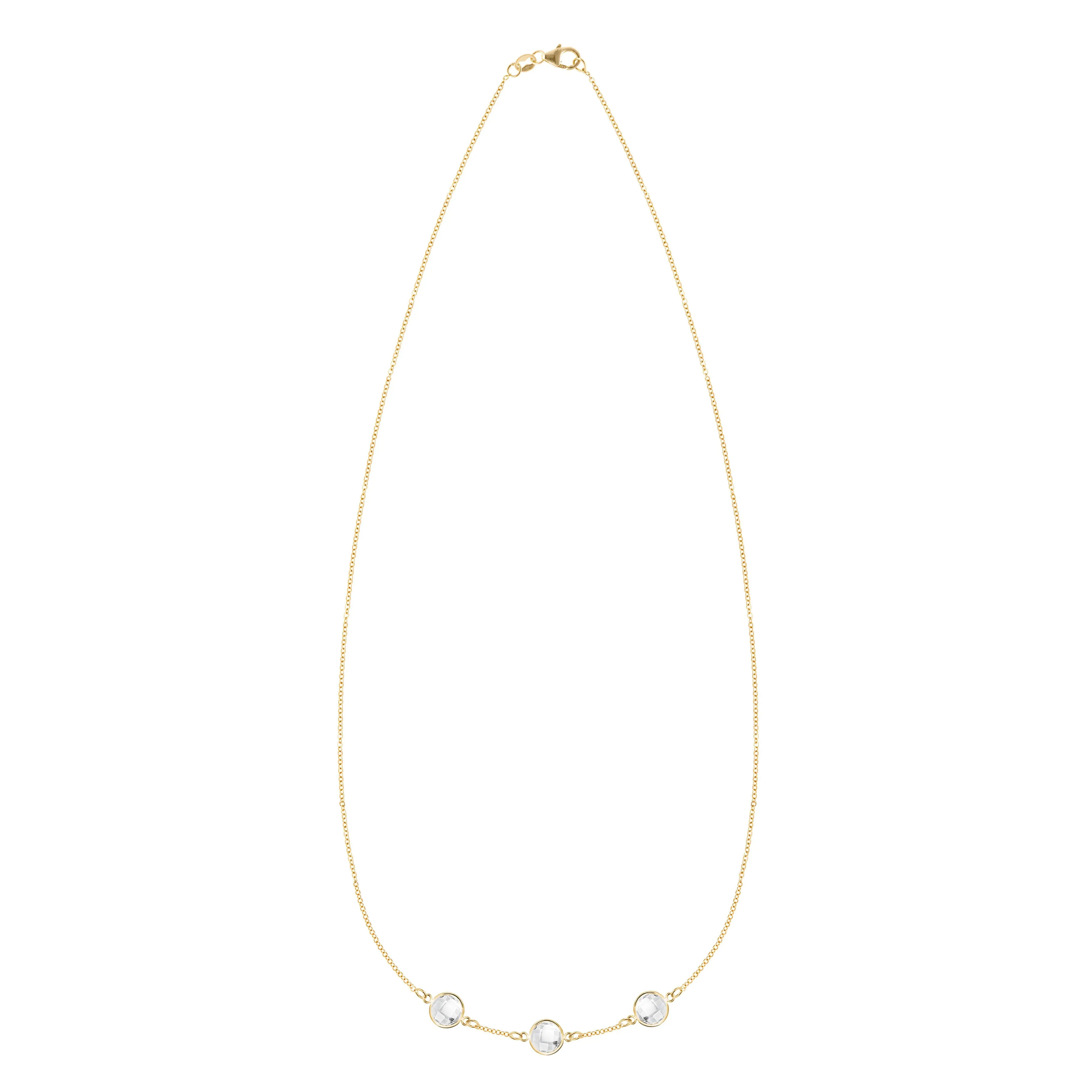 Grand 3 Birthstone Necklace in 14k Gold sold by Haverhill product image thumbnail 4