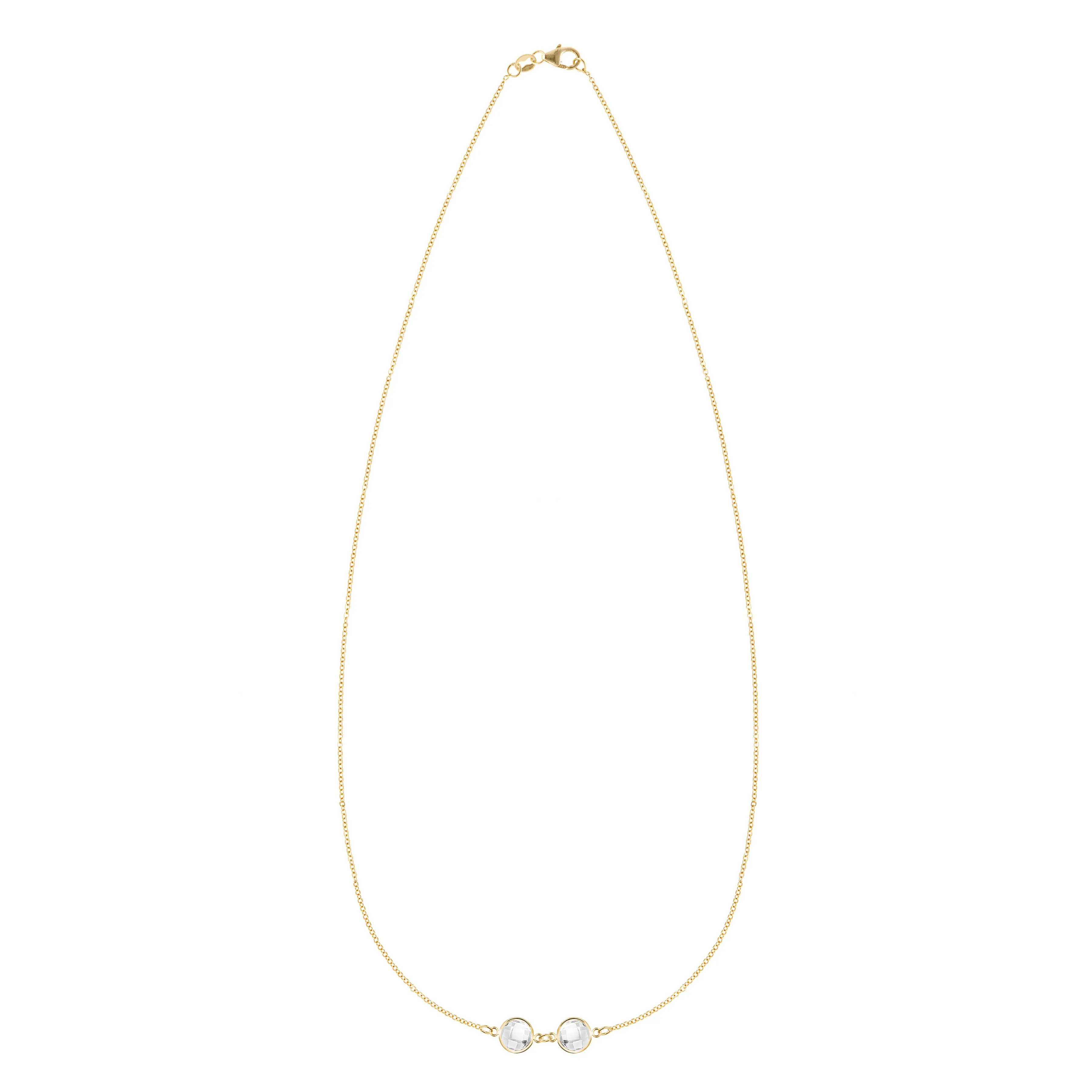 Grand 2 Connected Birthstone Necklace in 14k Gold sold by Haverhill product image thumbnail 4