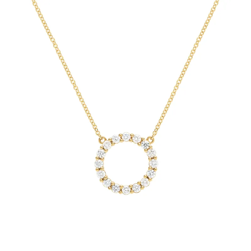 Rosecliff Circle Diamond Necklace in 14k Gold (April) sold by Haverhill