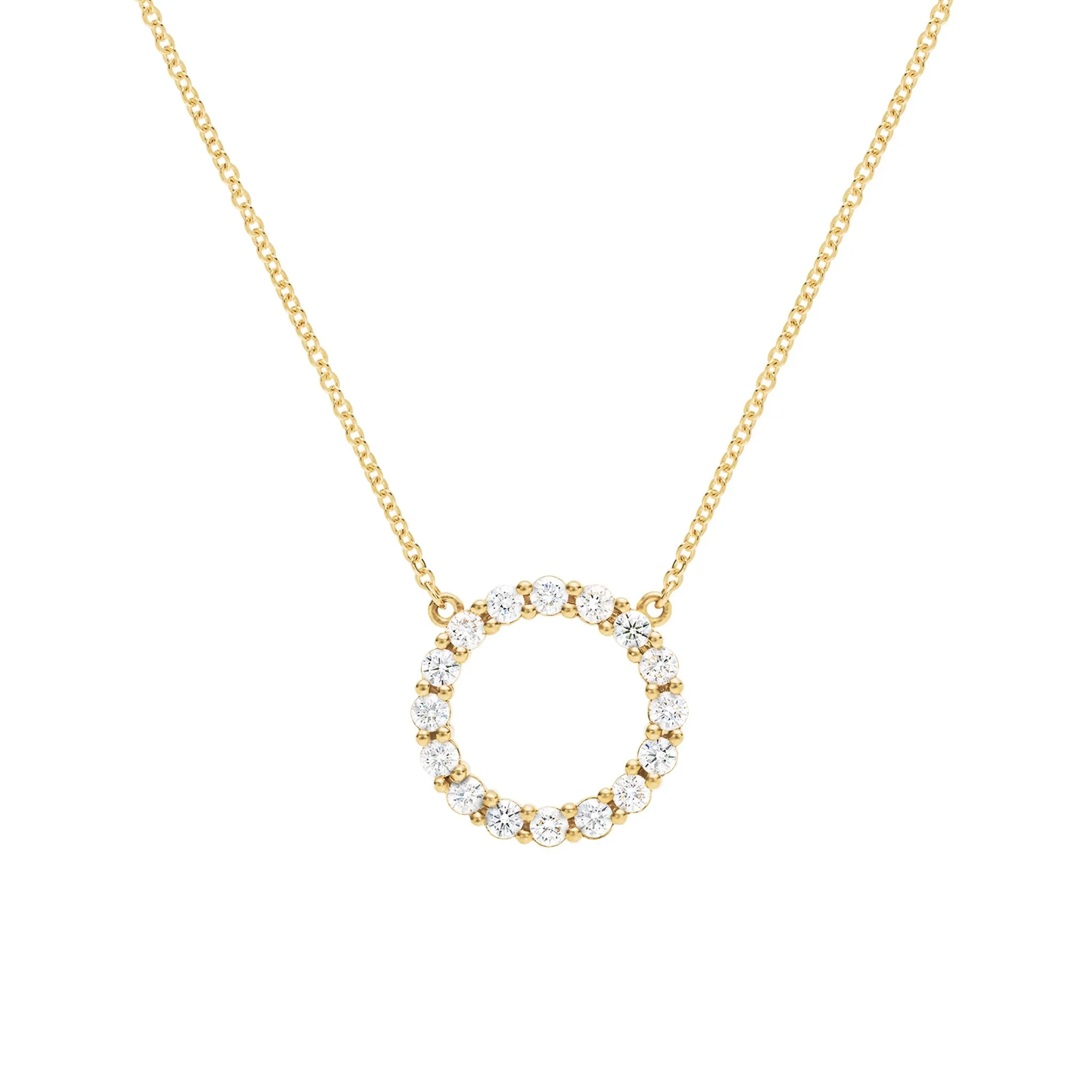 Rosecliff Circle Diamond Necklace in 14k Gold (April) sold by Haverhill