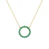 Rosecliff Circle Emerald Necklace in 14k Gold (May) sold by Haverhill