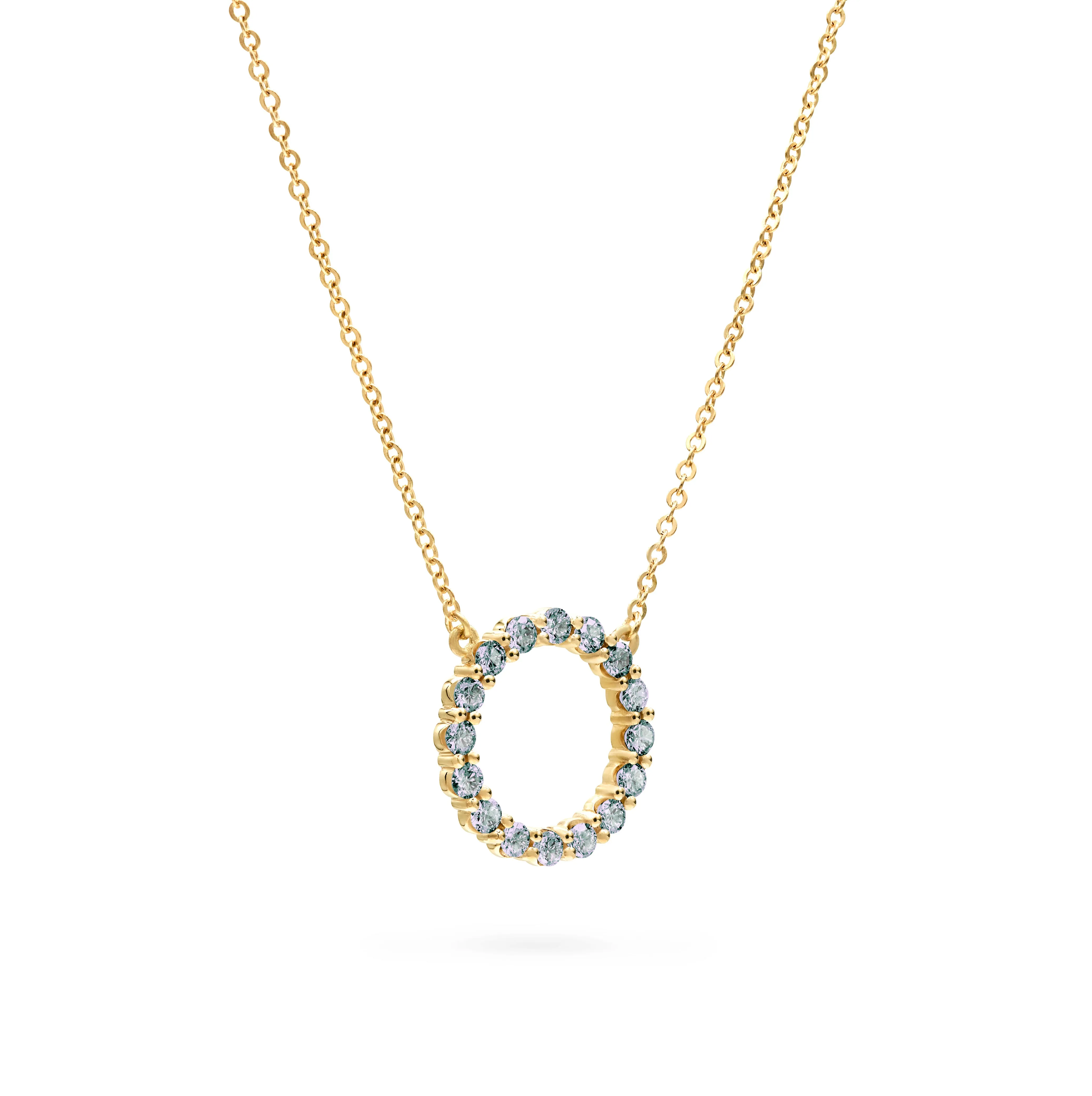 Rosecliff Circle Alexandrite Necklace in 14k Gold (June) sold by Haverhill product image thumbnail 4