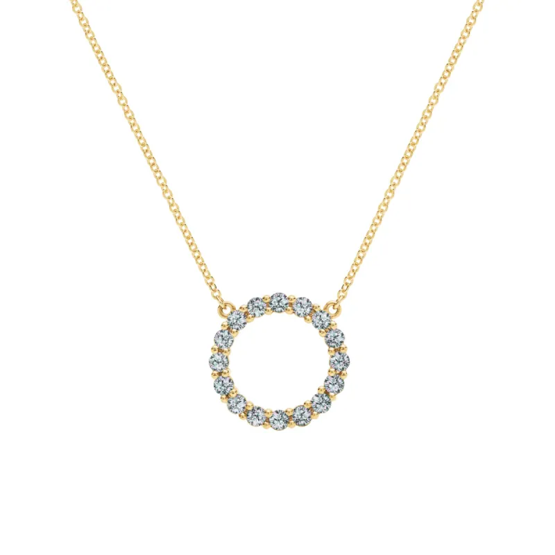 Rosecliff Circle Alexandrite Necklace in 14k Gold (June) sold by Haverhill