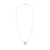 Rosecliff Small Circle Emerald Necklace in 14k Gold (May) sold by Haverhill
