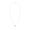 Rosecliff Small Circle Nantucket Blue Topaz Necklace in 14k Gold (December) sold by Haverhill