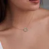 Rosecliff Circle Diamond & Emerald Necklace in 14k Gold (May) sold by Haverhill