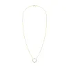 Rosecliff Circle Diamond & Peridot Necklace in 14k Gold (August) sold by Haverhill