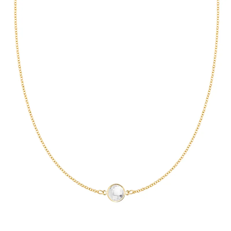 Grand 1 Birthstone Necklace in 14k Gold sold by Haverhill