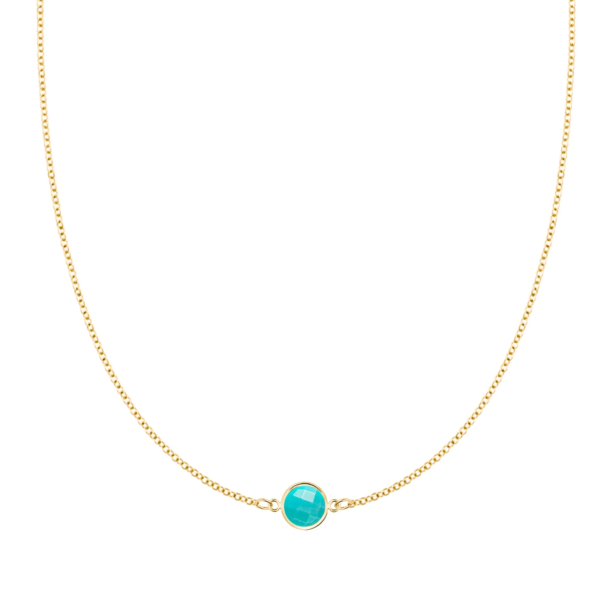 Grand 1 Turquoise Necklace in 14k Gold (December) sold by Haverhill