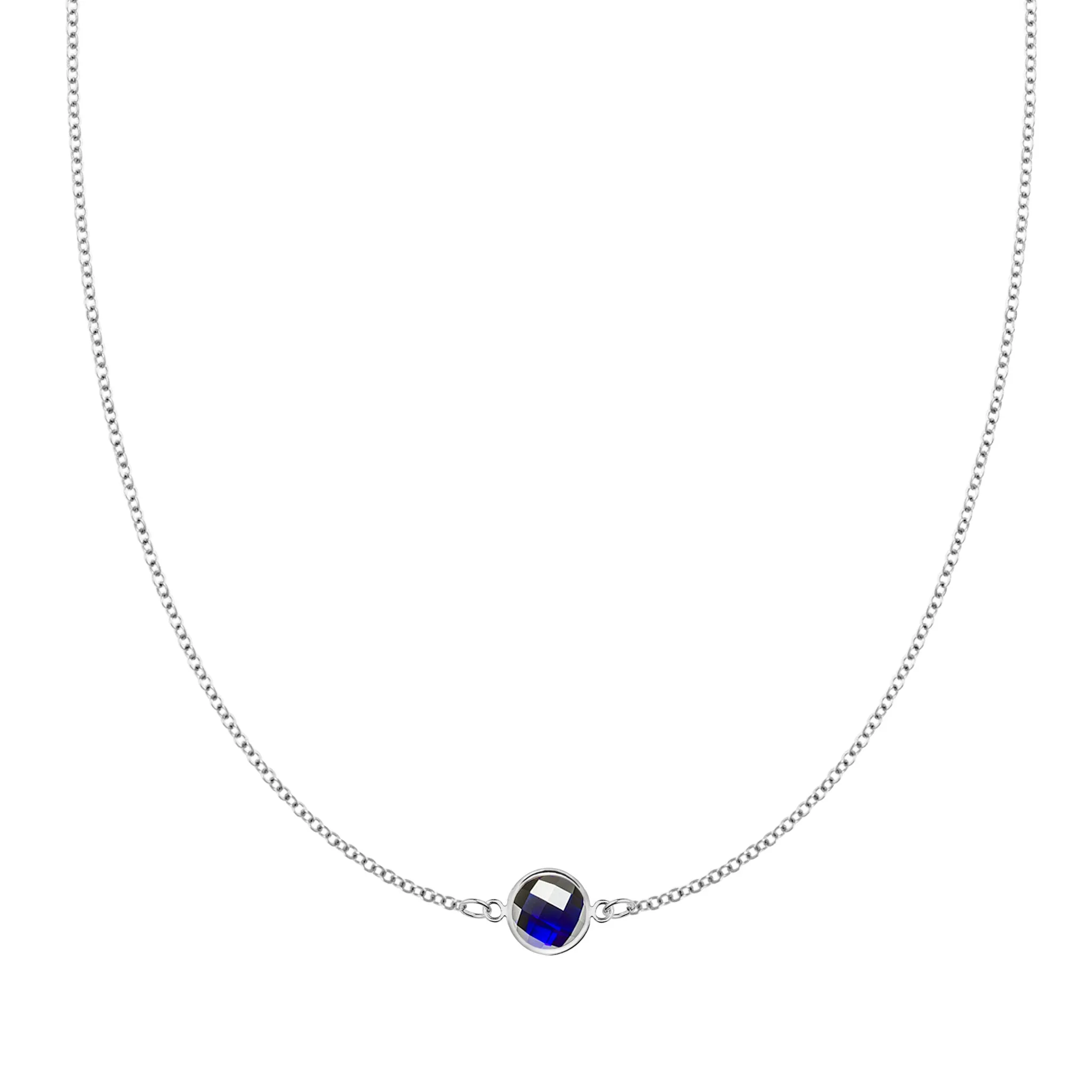 Grand 1 Sapphire Necklace in 14k Gold (September) sold by Haverhill product image thumbnail 5