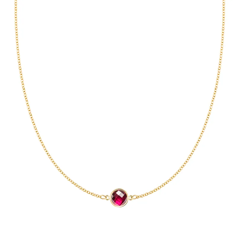 Grand 1 Ruby Necklace in 14k Gold (July) sold by Haverhill