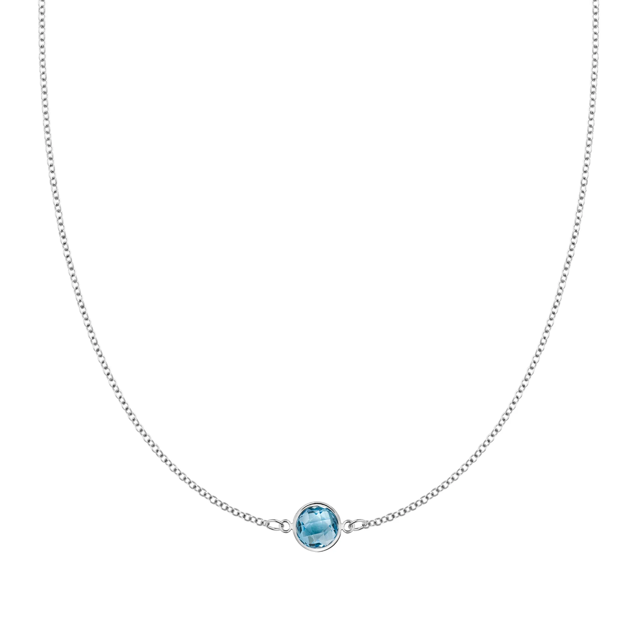 Grand 1 Nantucket Blue Topaz Necklace in 14k Gold (December) sold by Haverhill product image thumbnail 5