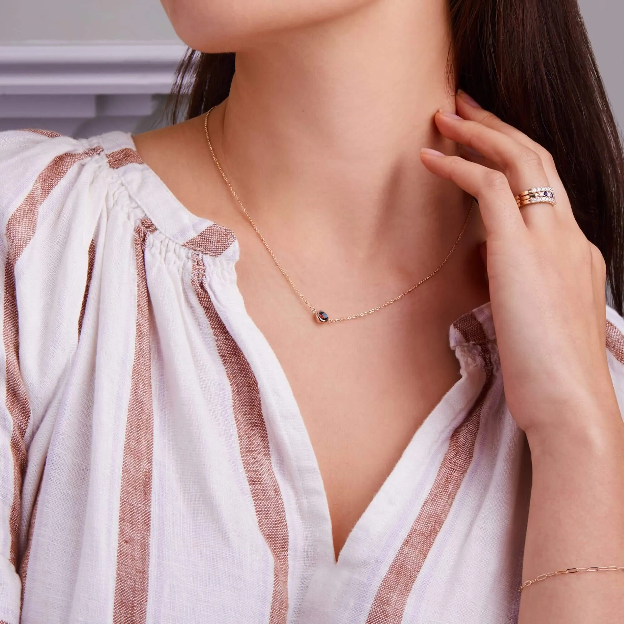 Grand 1 Garnet Necklace in 14k Gold (January) sold by Haverhill product image thumbnail 2