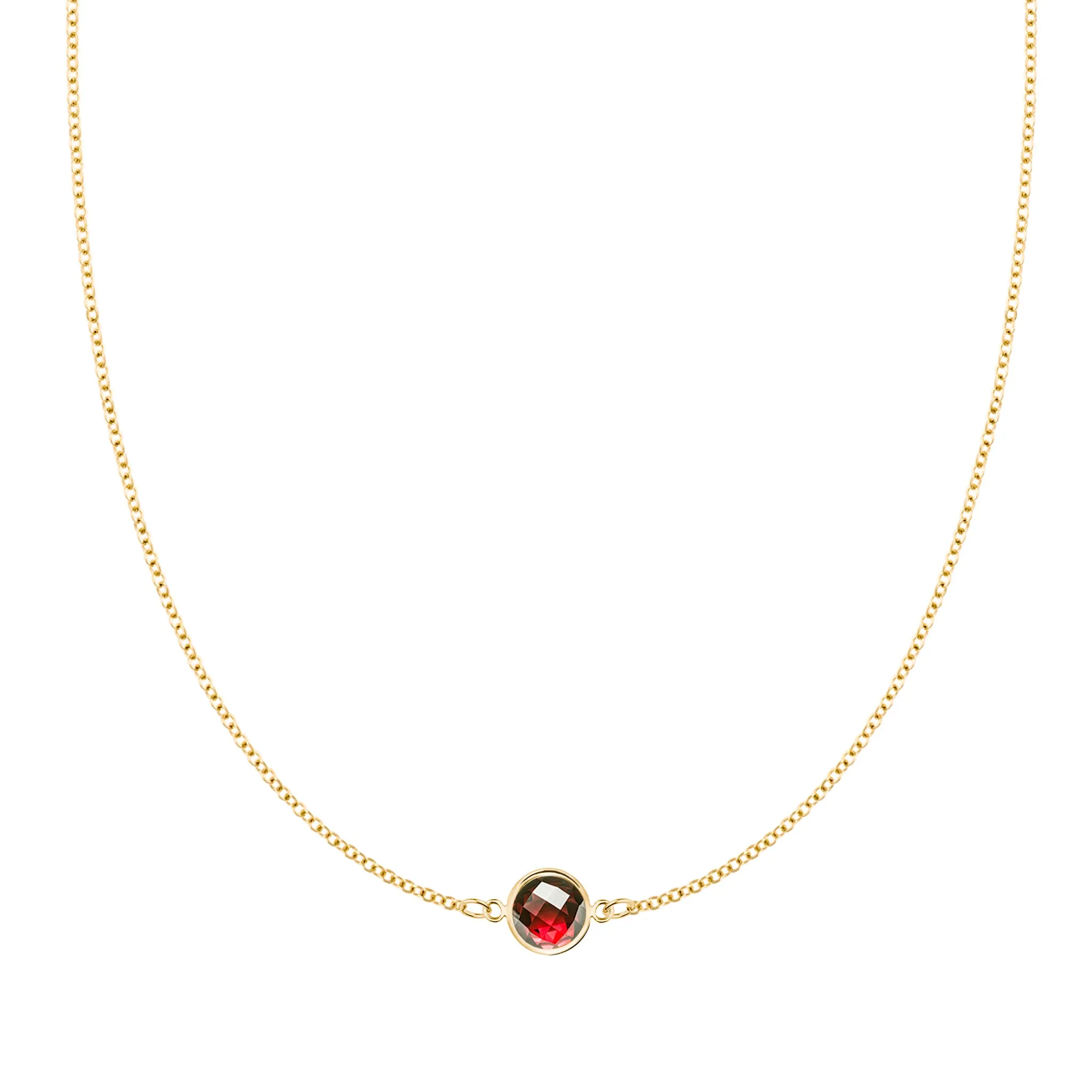 Grand 1 Garnet Necklace in 14k Gold (January) sold by Haverhill