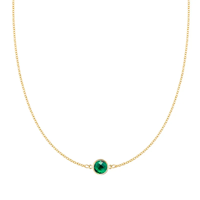 Grand 1 Emerald Necklace in 14k Gold (May) sold by Haverhill