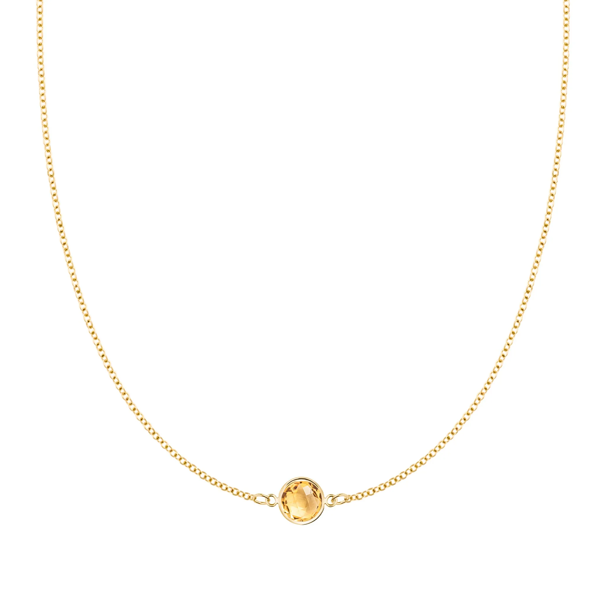 Grand 1 Citrine Necklace in 14k Gold (November) sold by Haverhill