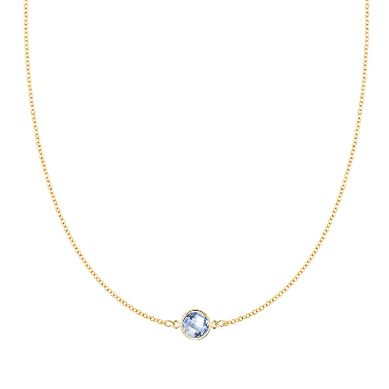 Grand 1 Aquamarine Necklace in 14k Gold (March) sold by Haverhill