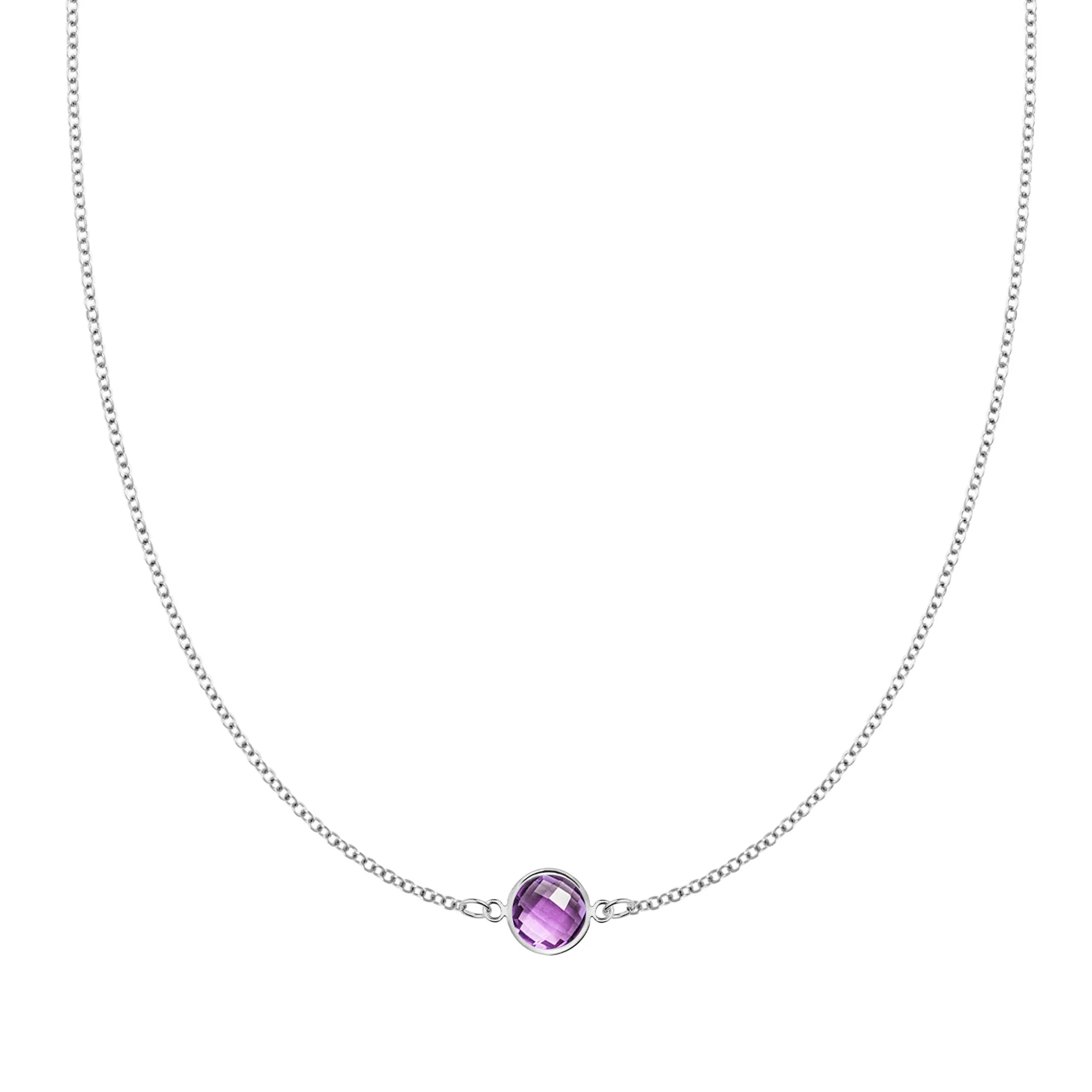Grand 1 Amethyst Necklace in 14k Gold (February) sold by Haverhill product image thumbnail 5