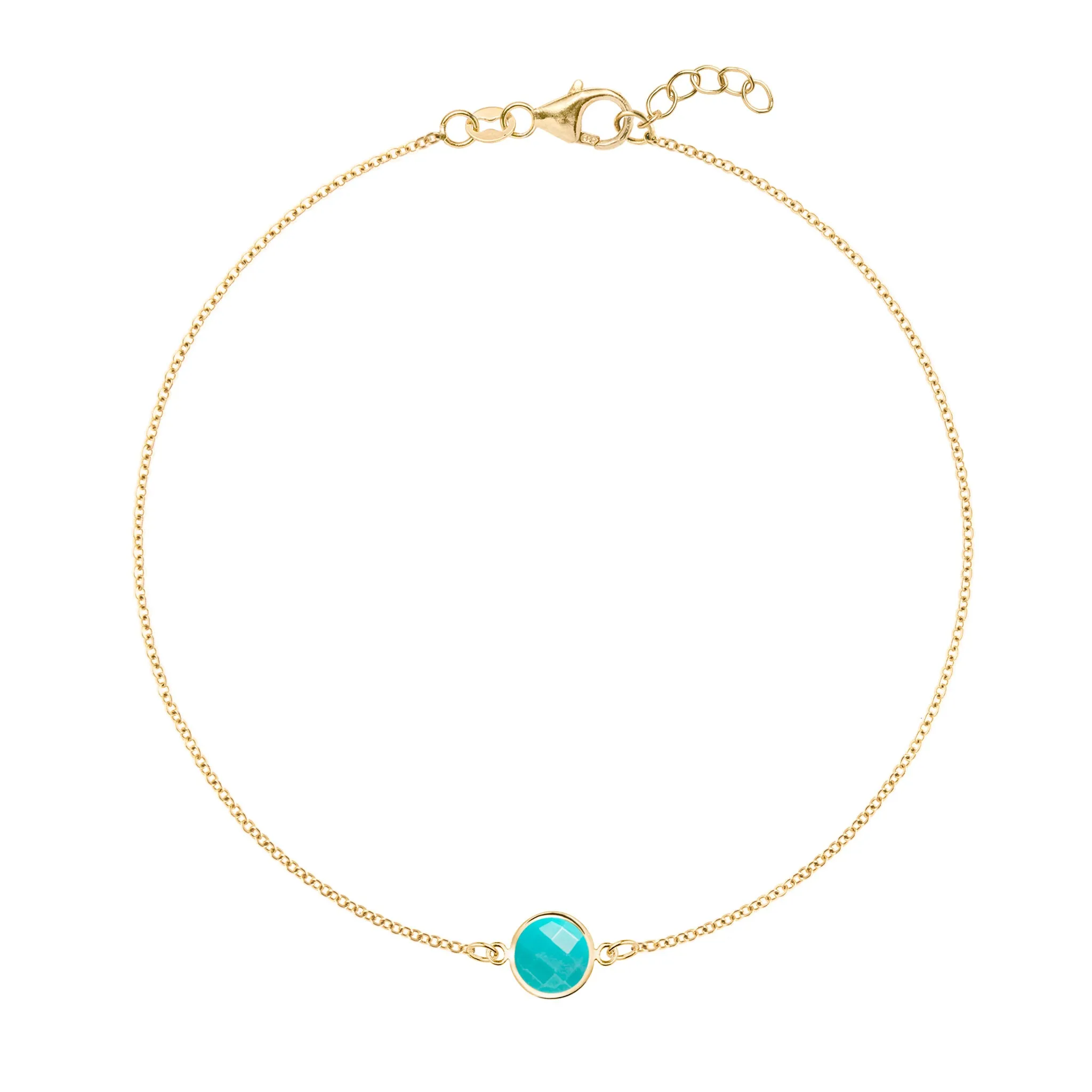 Grand 1 Turquoise Bracelet in 14k Gold (December) sold by Haverhill