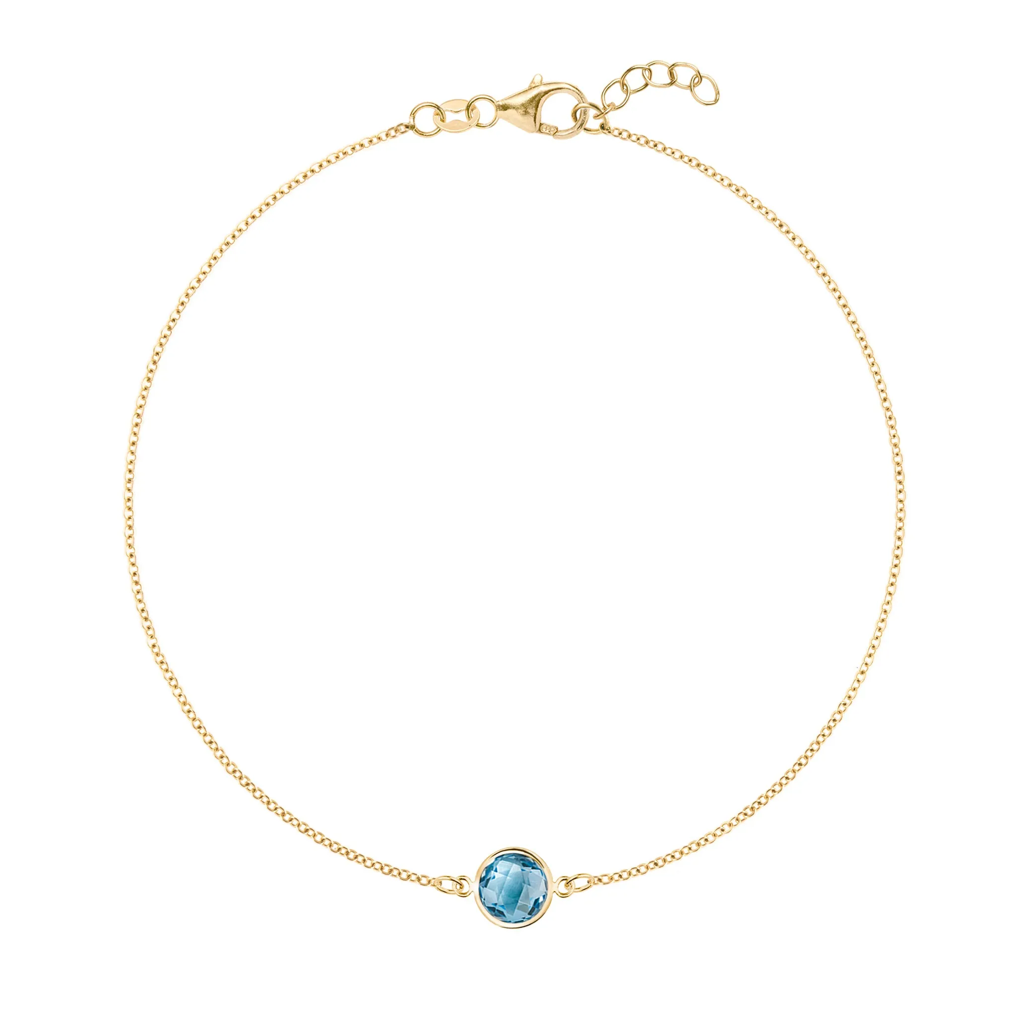 Grand 1 Nantucket Blue Topaz Bracelet in 14k Gold (December) sold by Haverhill
