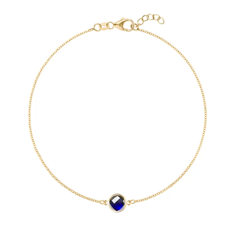 Grand 1 Sapphire Bracelet in 14k Gold (September) sold by Haverhill
