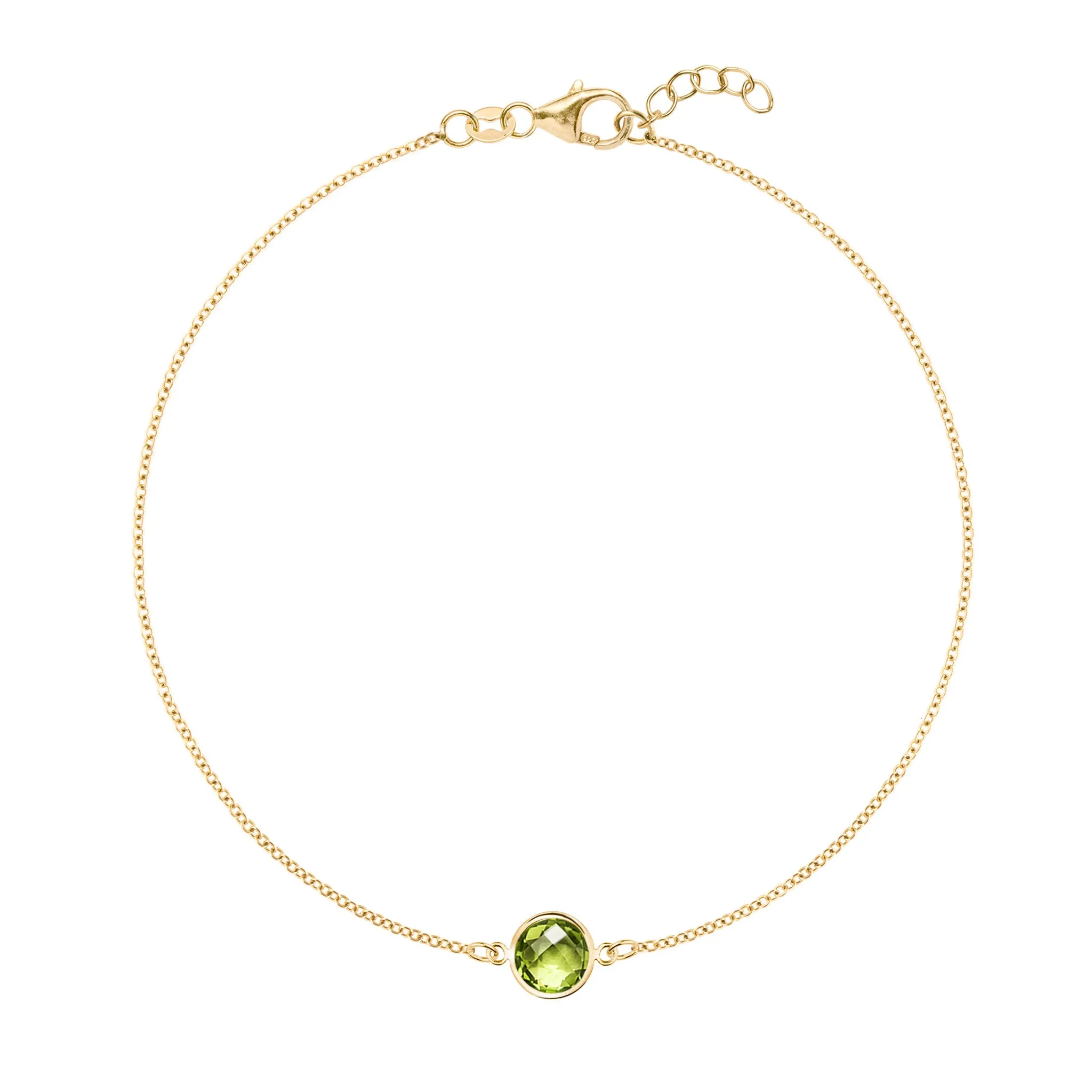 Grand 1 Peridot Bracelet in 14k Gold (August) sold by Haverhill