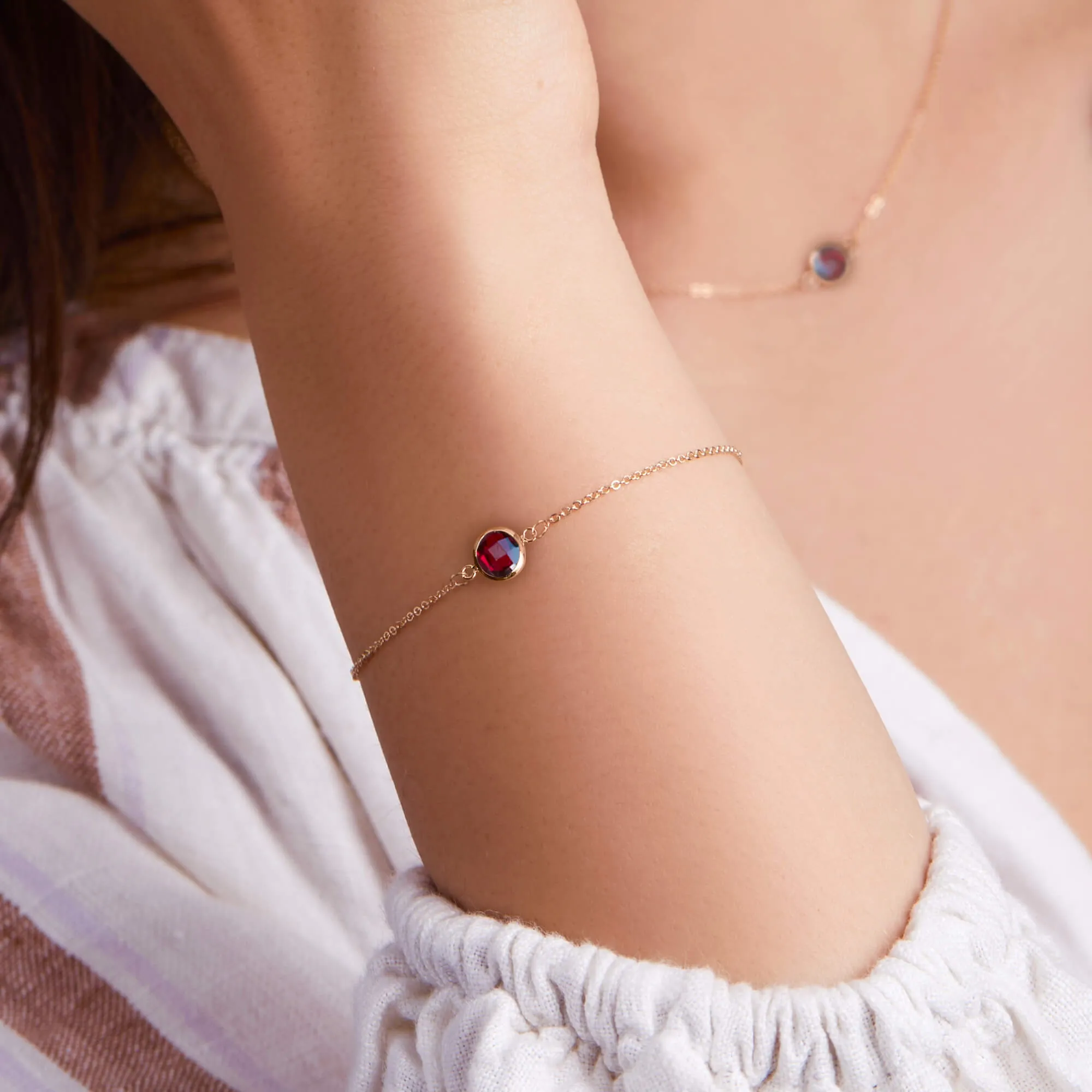 Grand 1 Ruby Bracelet in 14k Gold (July) sold by Haverhill product image thumbnail 3