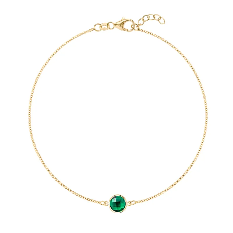 Grand 1 Emerald Bracelet in 14k Gold (May) sold by Haverhill