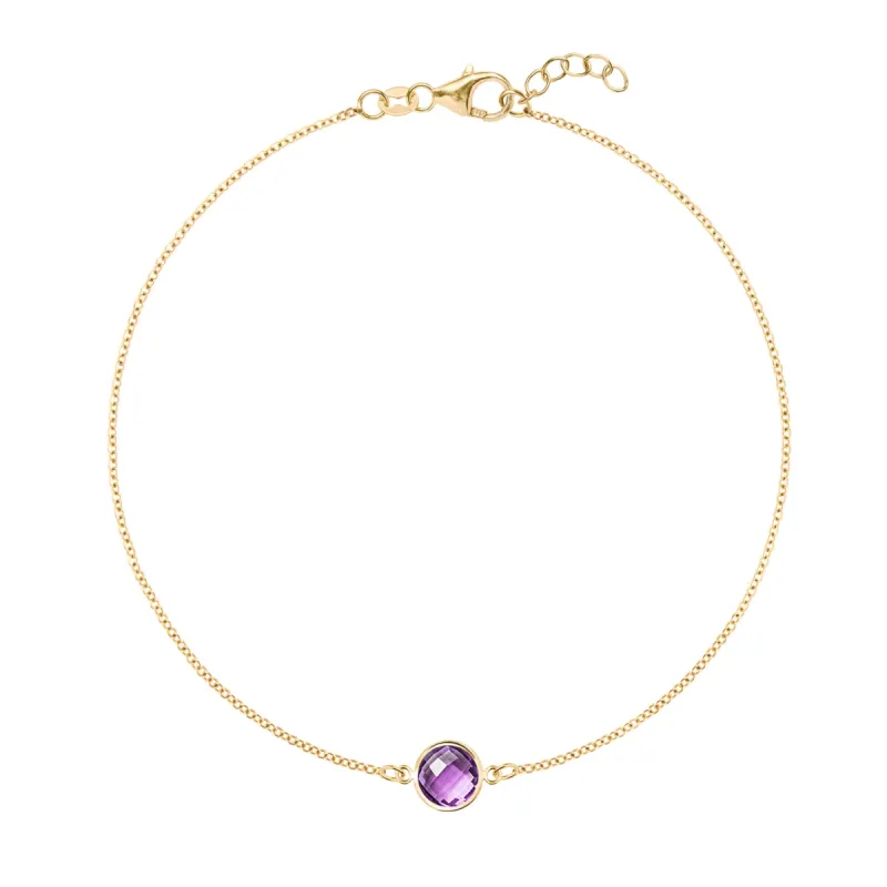Grand 1 Amethyst Bracelet in 14k Gold (February) sold by Haverhill