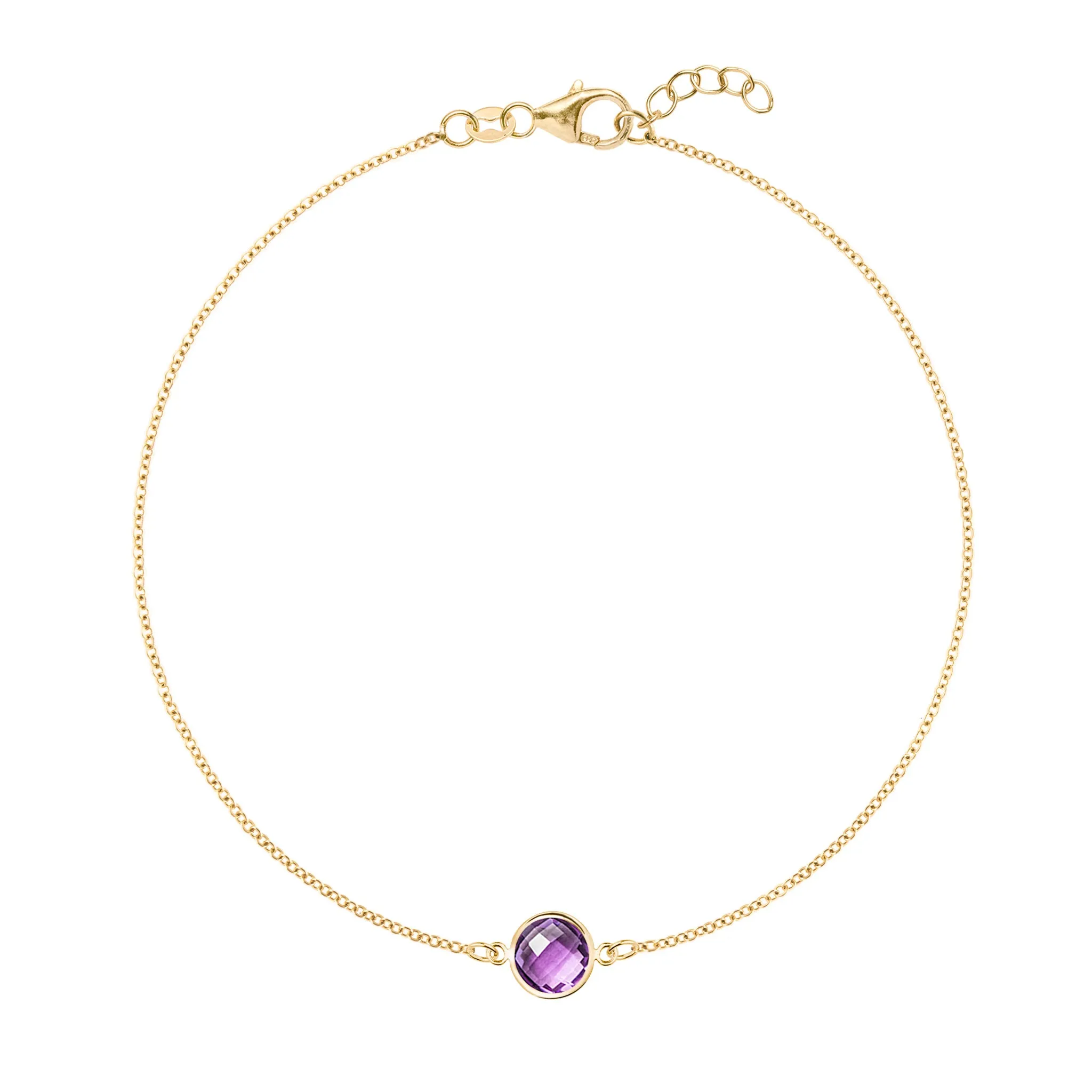 Grand 1 Amethyst Bracelet in 14k Gold (February) sold by Haverhill