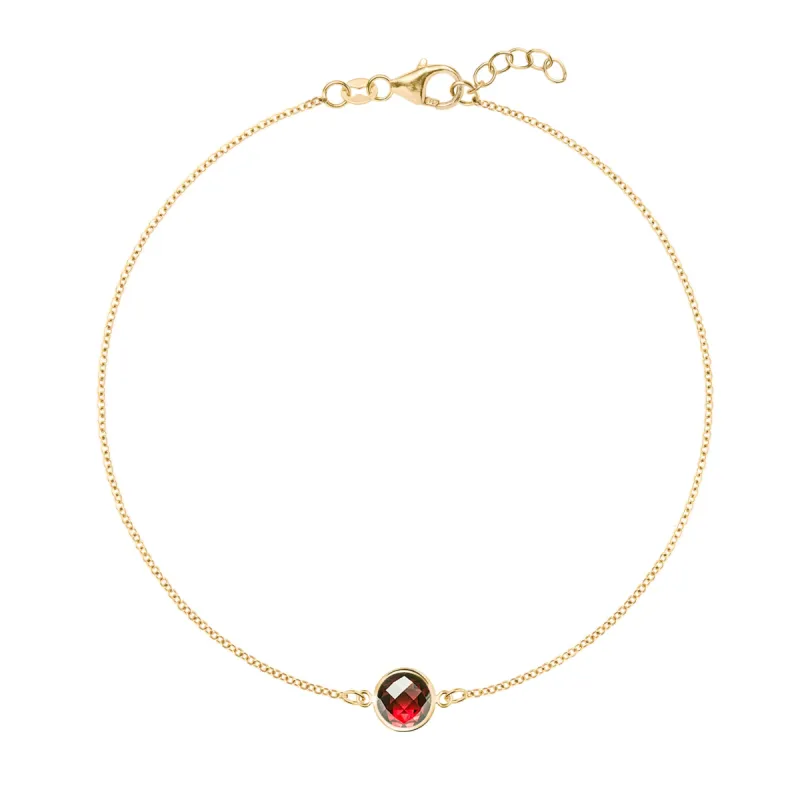 Grand 1 Garnet Bracelet in 14k Gold (January) sold by Haverhill