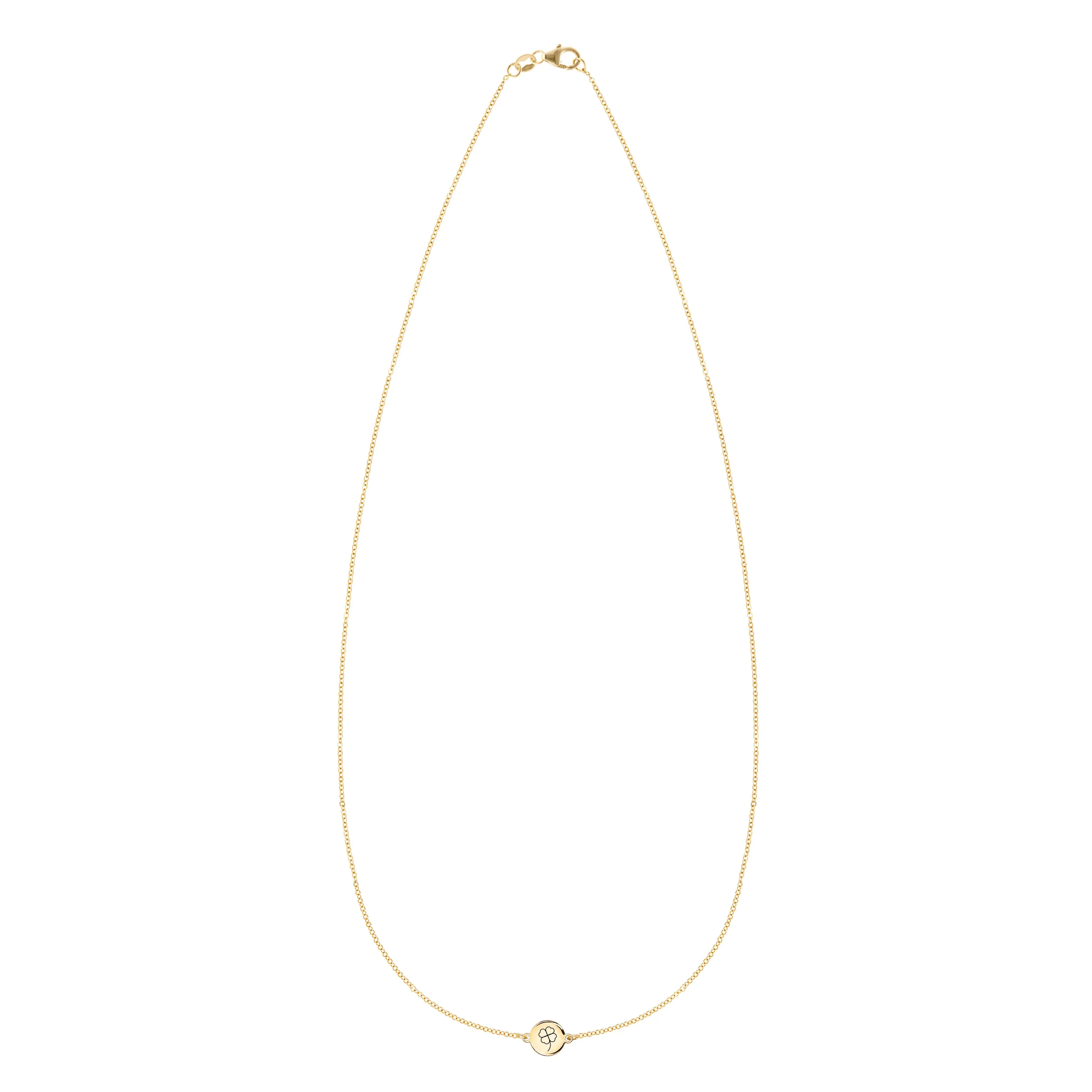 Clover Disc Necklace in 14k Gold sold by Haverhill product image thumbnail 4