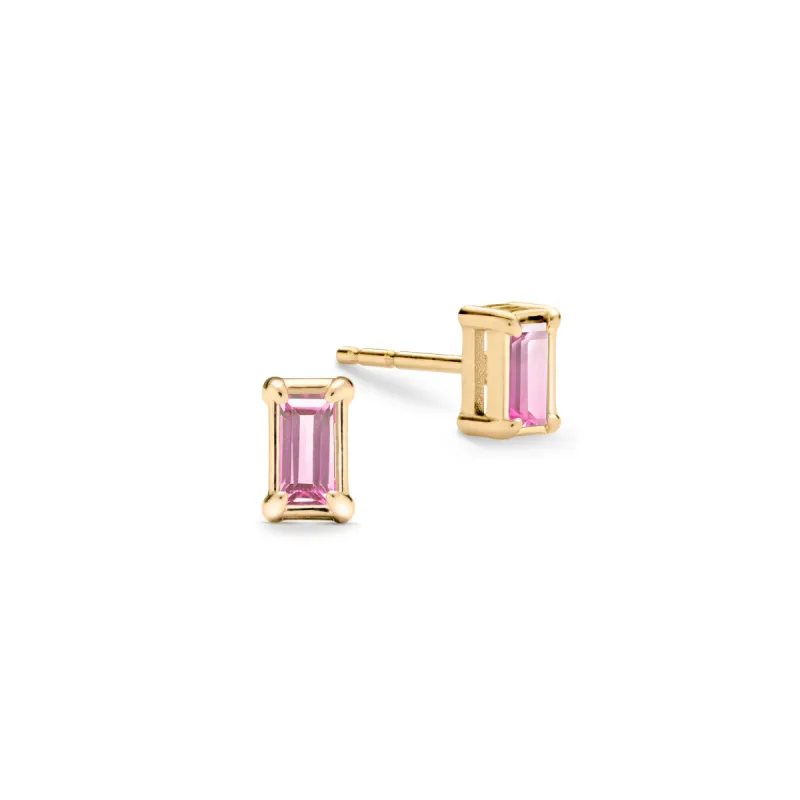 Providence Pink Sapphire Stud Earrings in 14k Gold (October) sold by Haverhill