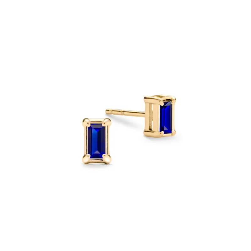 Providence Sapphire Stud Earrings in 14k Gold (September) sold by Haverhill