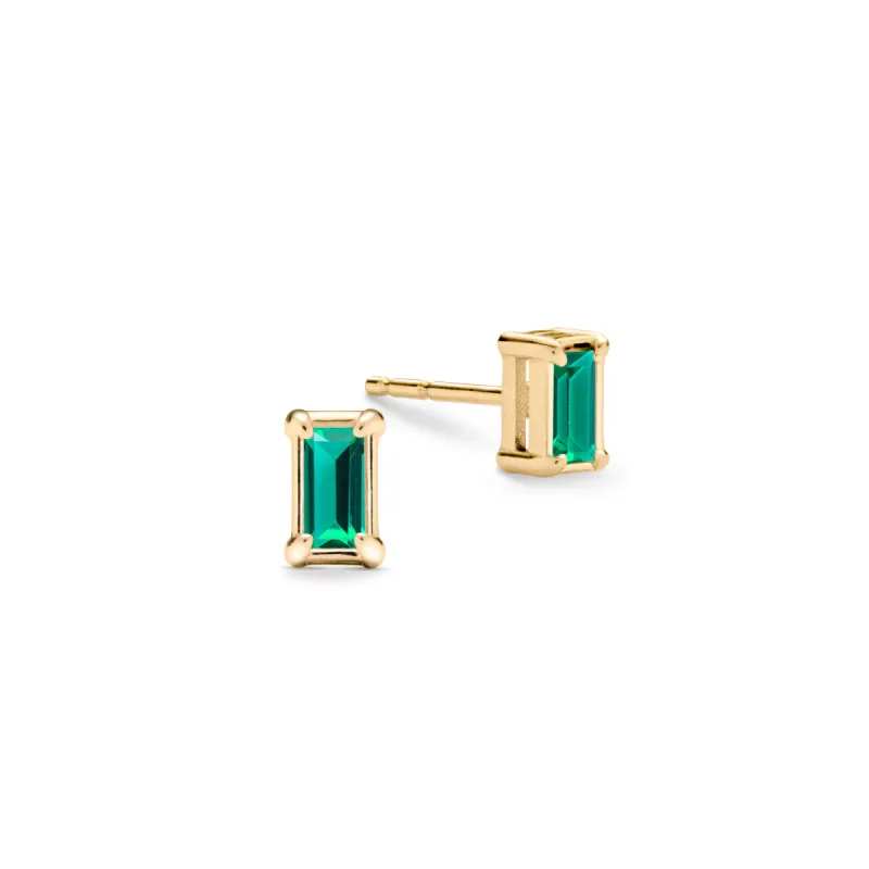 Providence Emerald Stud Earrings in 14k Gold (May) sold by Haverhill