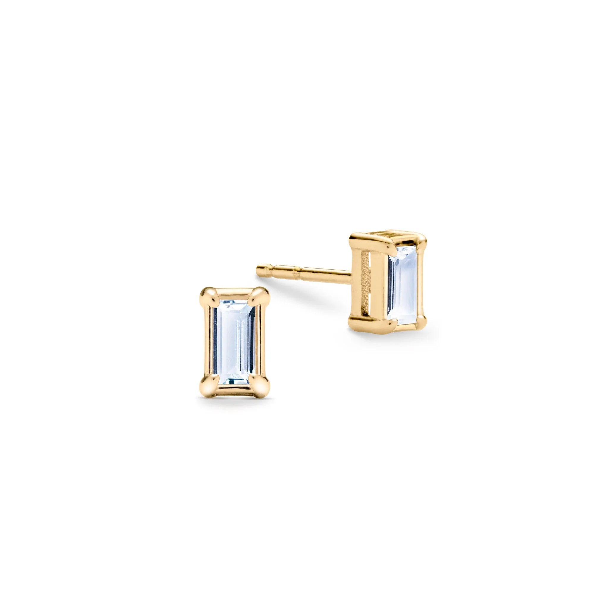 Providence Aquamarine Stud Earrings in 14k Gold (March) sold by Haverhill