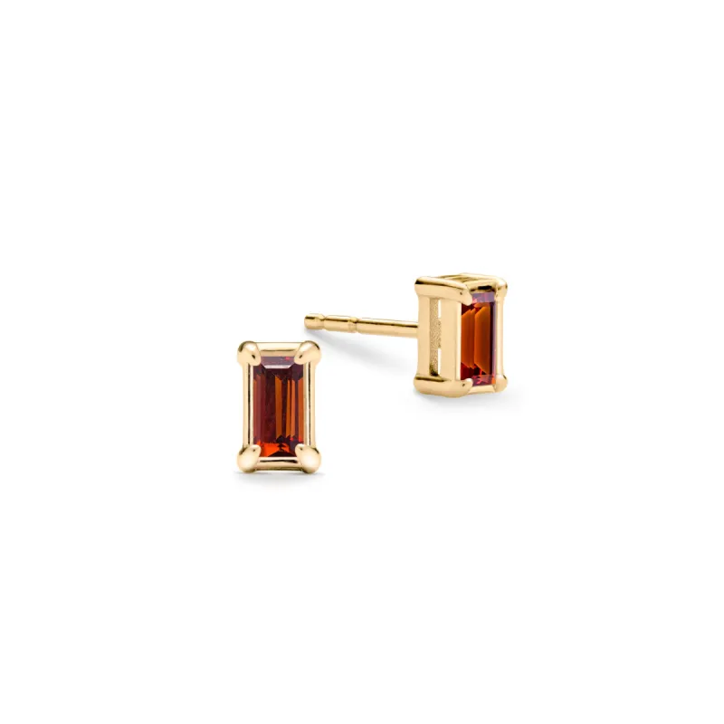 Providence Garnet Stud Earrings in 14k Gold (January) sold by Haverhill