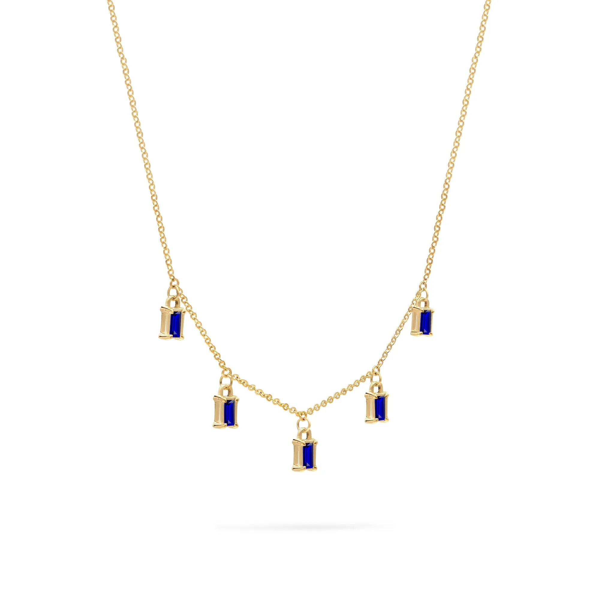 Providence 5 Sapphire Drop Necklace in 14k Gold (September) sold by Haverhill product image thumbnail 4