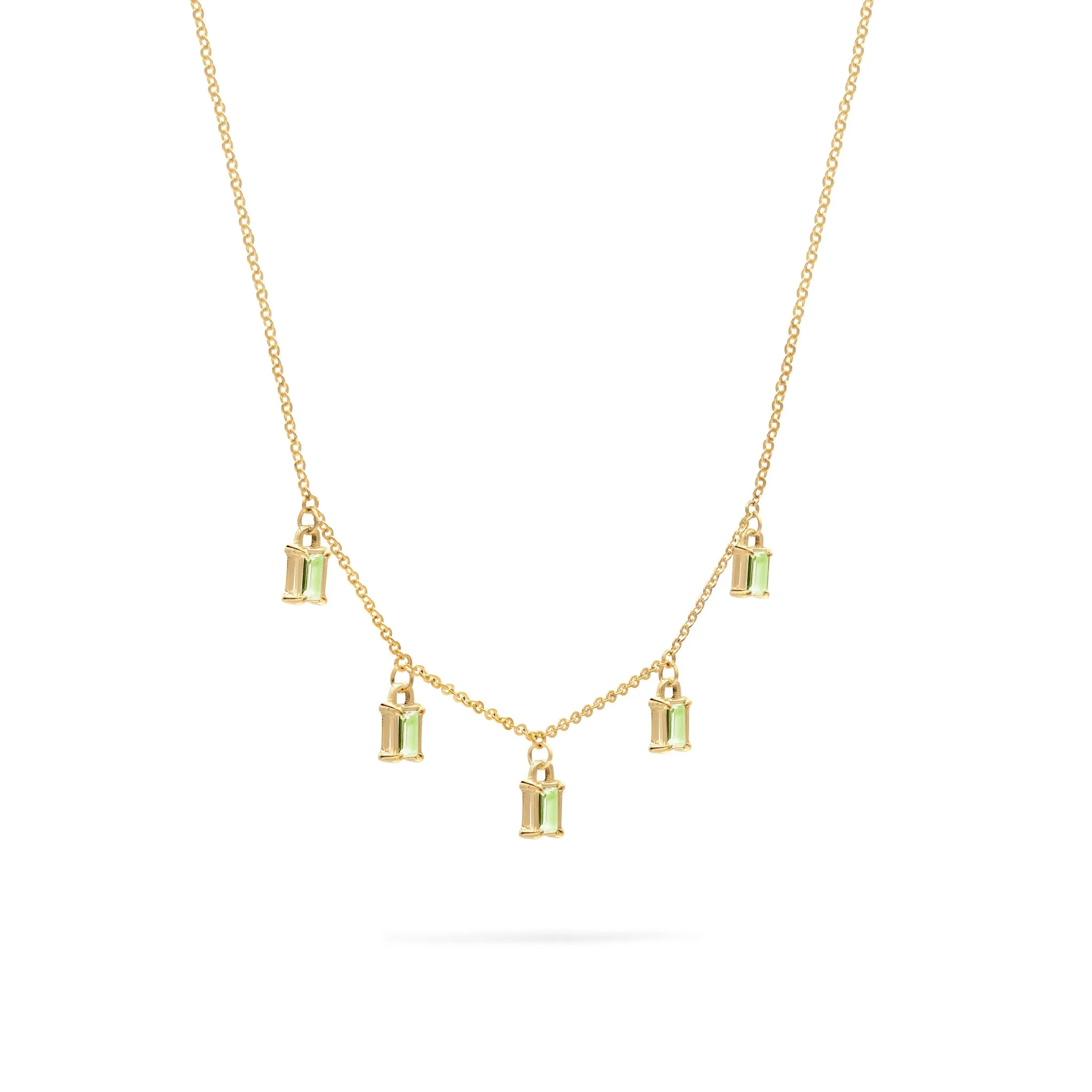 Providence 5 Peridot Drop Necklace in 14k Gold (August) sold by Haverhill product image thumbnail 4